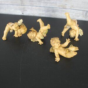 4 Fontanini Depose 1988 Italy Tumbling Cherub Angel 575 576 577 578 Nativity Vtg